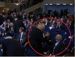 CLAUDIA ROTH HIGH-FIVING WITH SHEIKH ATTAR, FEBRUARY 2013-MUNICH