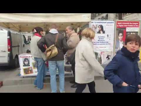Paris, February 19, 2025:MEK Supporters Exhibition Sheds Light on Human Rights Violations in Iran.