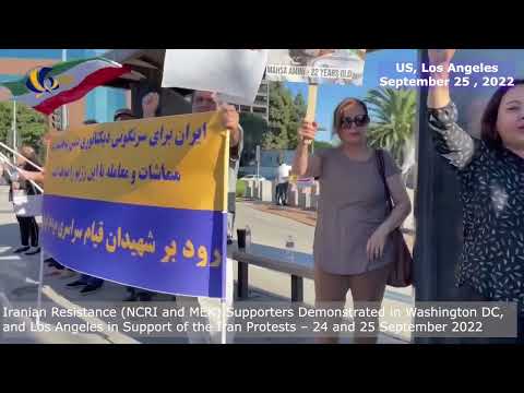 MEK Supporters Rally in Washington DC, &amp; Los Angeles in Support of the Iran Protests – 25 Sep 2022
