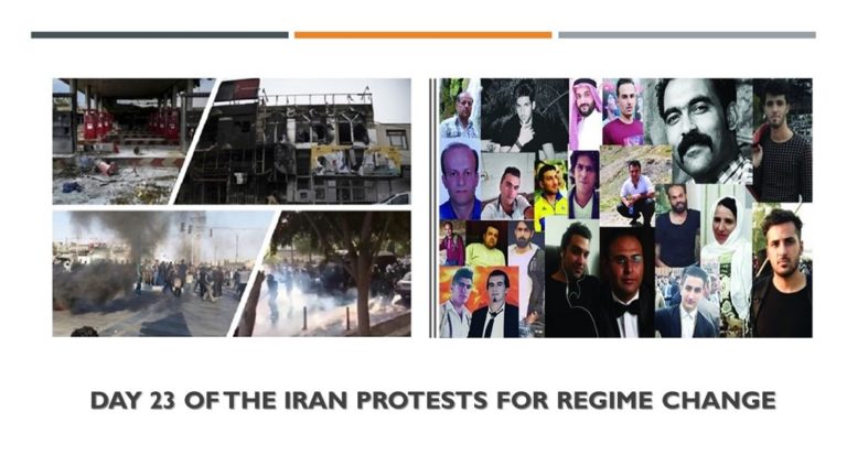 Day 23 of the Iran Protests for Regime Change