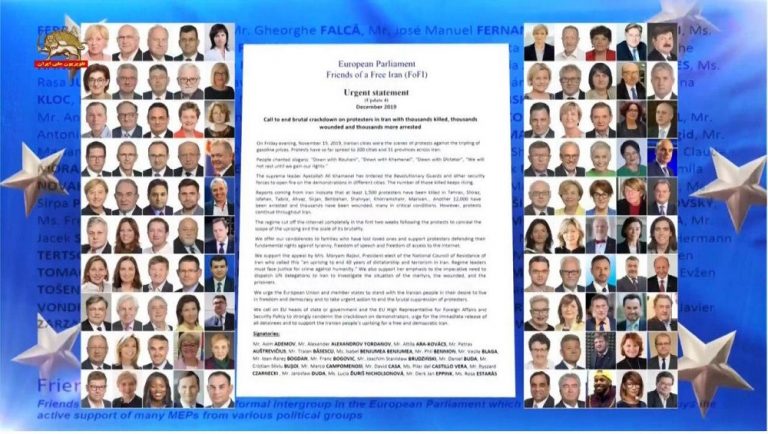 100 Lawmakers Urge EU’s Chief Diplomat to Press for Halt to Crackdown on Iran Protests