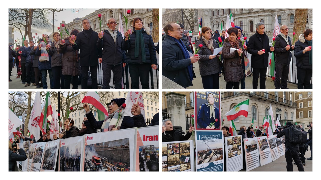 January 10, London- MEK and NCRI Supporters rally commemorating victims of the Ukrainian passenger jet Anglo Iranians, MEK and NCRI Supporters Commemorate Airplane Crash Victims in London