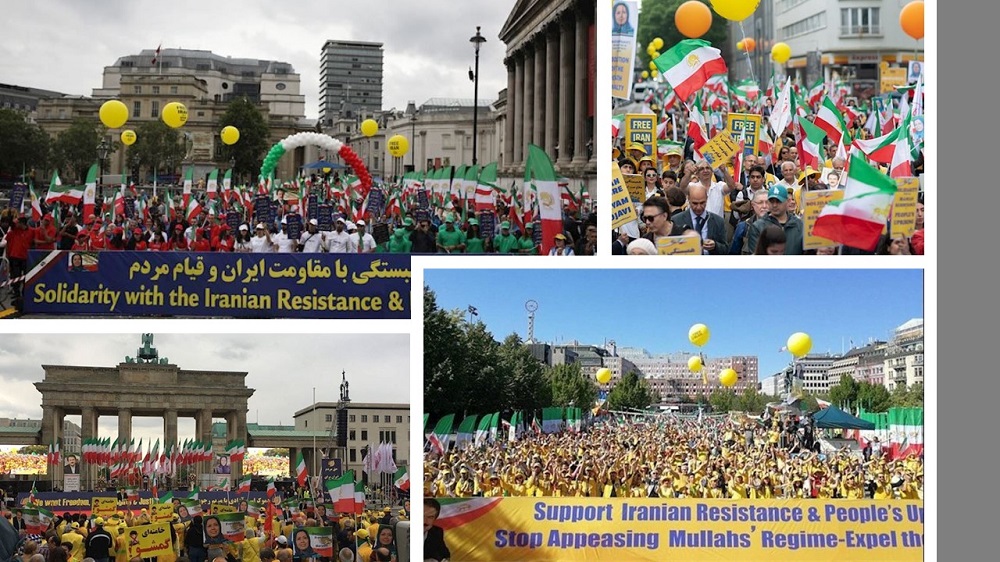 Previous rallies held by the Iranian communities in different countries in 2019 Iranian communities will hold rallies throughout Europe, the US, and Canada, and will be held in London, Paris, Brussels, Amsterdam, Toronto, Rome, Munich, Geneva, and Washington, DC.