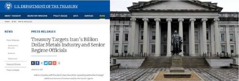 U.S. Treasury Targets Iran Metals Industry and Senior Regime Officials U.S. Slaps New Sanctions Targeting Iran’s Metals Industry, Construction, Manufacturing, Mining and Textile Sectors.