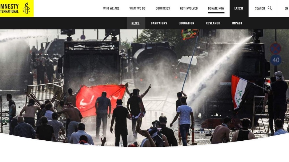 Amnesty_International_Annual_Report__Iran_and_Middle_Easts_Year_of_Defiance A scene of the Iraqi people's uprising against the Iranian regime's meddling in their country