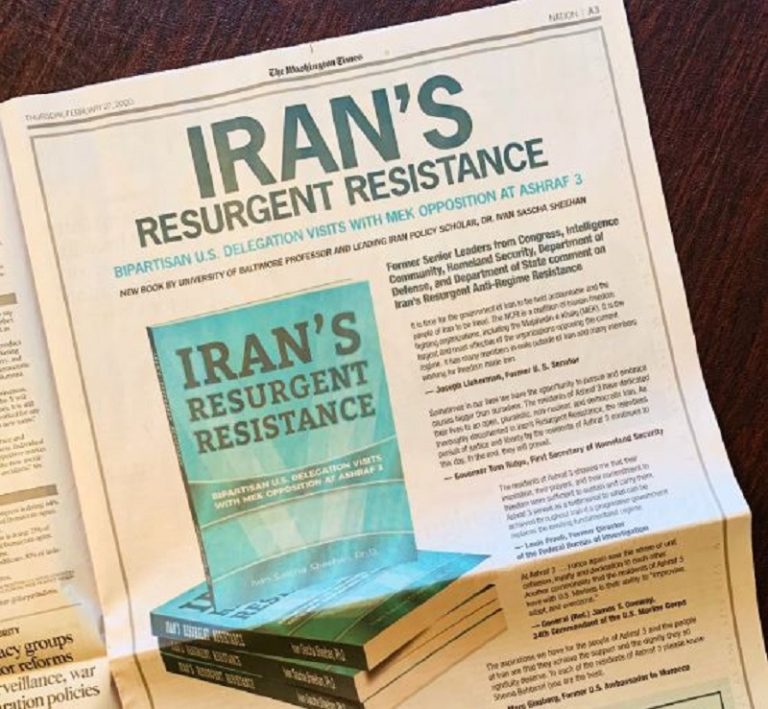 Book: Iran's Resurgent Resistance by Prof. Sheehan in Washington Times