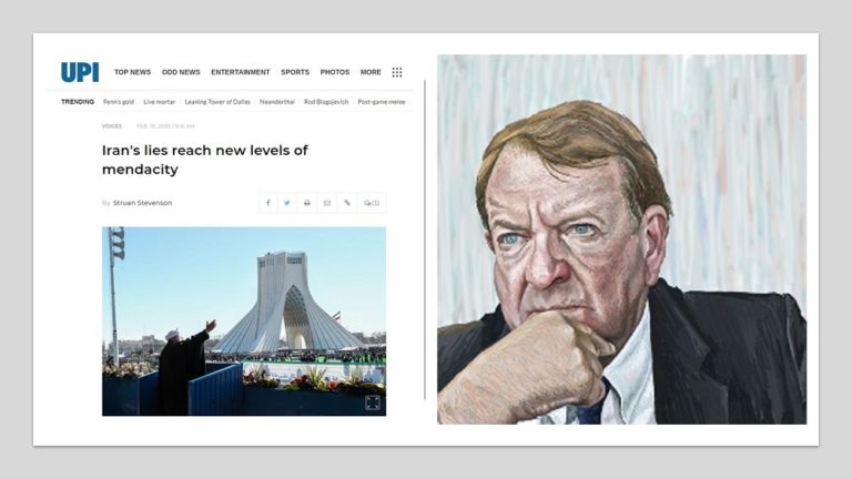 Struan Stevenson's article on UPI on Iran regime's lies
