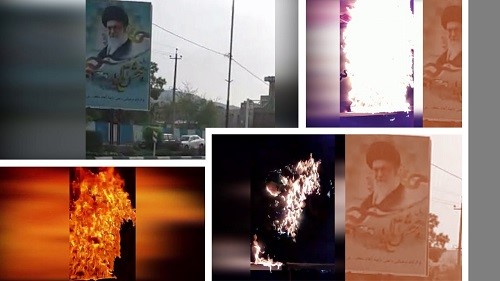Karaj-–-Torching-Ali-Khamenei’s-banner-–-May-5-2020 Karaj-–-Torching-Ali-Khamenei’s-banner-–-May-5-2020