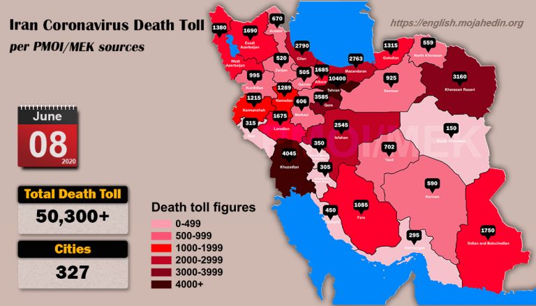 Iran: Coronavirus Update, Over 50,300 Deaths, June 8, 2020