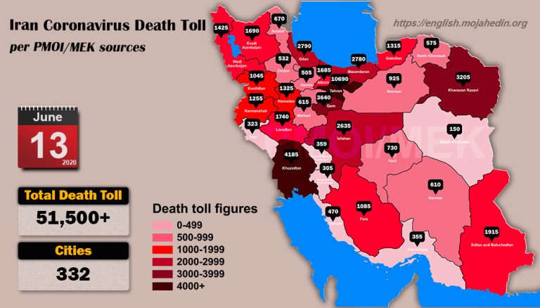 Iran: Coronavirus Update, Over 51,500 Deaths, June 13, 2020, 6:00 PM CEST