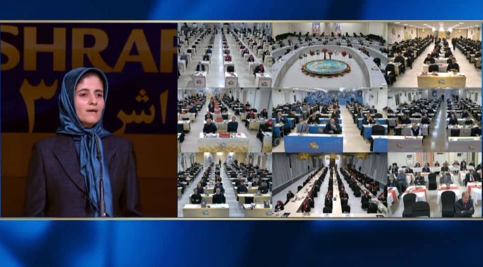 Niloofar Alamian speaks at the online conference from Ashraf-3