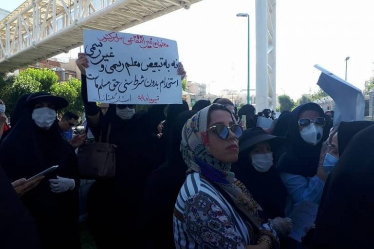 Iranian instructors have been protesting their work and financial situation for more than six months