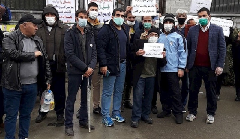 a-group-of-janitors-of-the-ministry-of-education-held-a-rally A group of janitors of the Ministry of Education hold a rally - February 7, 2021