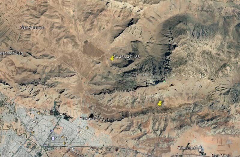 Satellite images demonstrate general area of the site and the tunnels to the north of the site