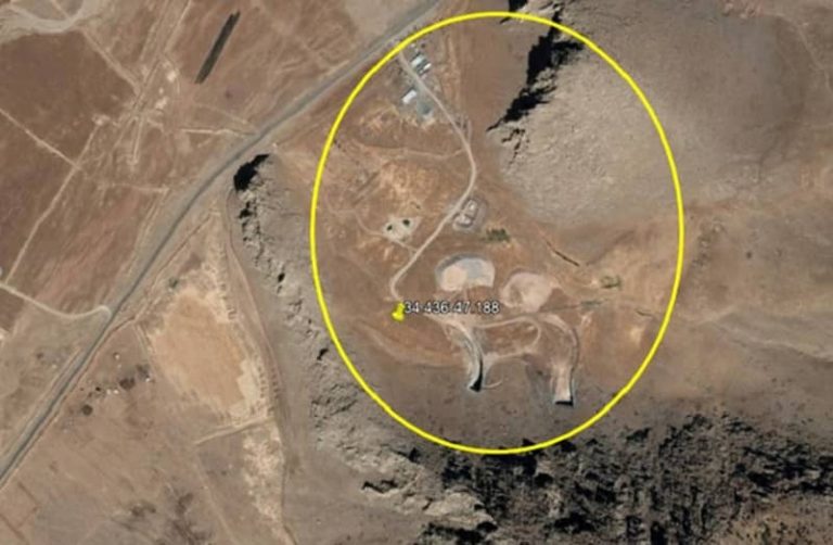 Satellite images demonstrate the tunnels to the north of the ballistic missiles site