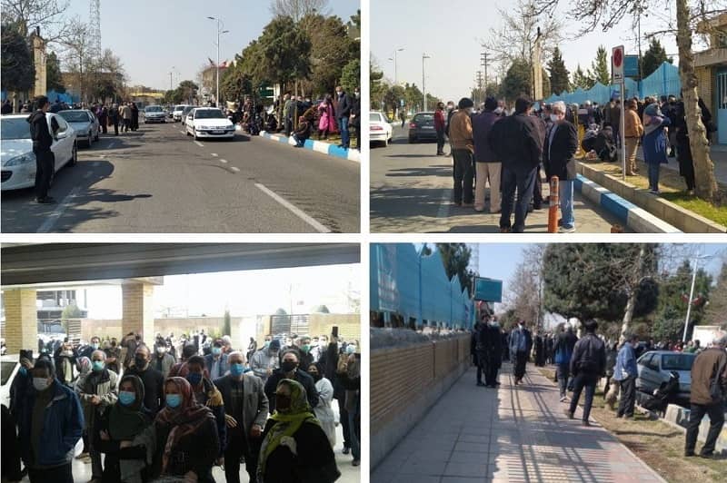 iran-protests-hashtgerd-03032021 The owners of the Tehran Electricity Cooperative stage a rally in Hashtgerd