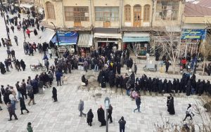 long-line-of-people-seeking-to-purchase-poultry-in-hamedan-western-iran Iran’s People in Long Queues To Purchase Basic Needs