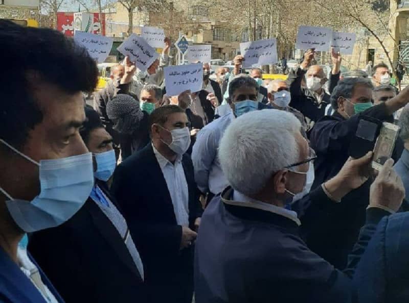 retirees-protests-iran-07032021 Retirees continue their protests for the seventh consecutive week.