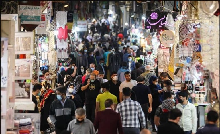 Iran, full-packed Bazaar