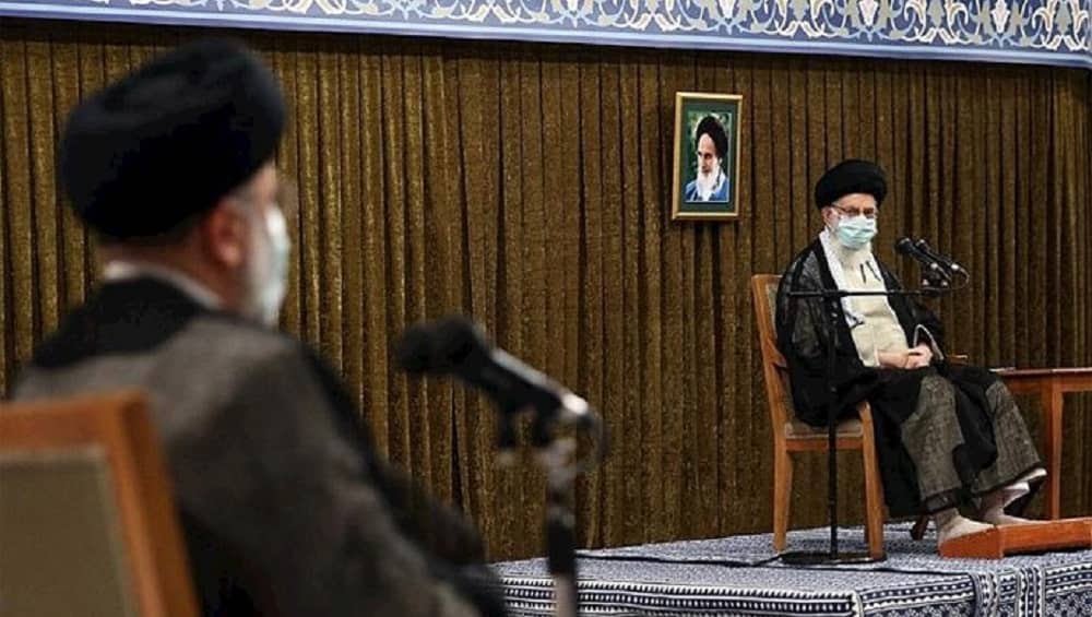 Iranian-regime-supreme-leader-Ali-Khamenei-left-and-incoming-president-Ebrahim-Raisi-right Iranian regime supreme leader Ali Khamenei (left) and incoming president Ebrahim Raisi (right)