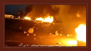 Behbahan – Blocking the highway from Behbahan to Amir Hatef – July 21, 2021