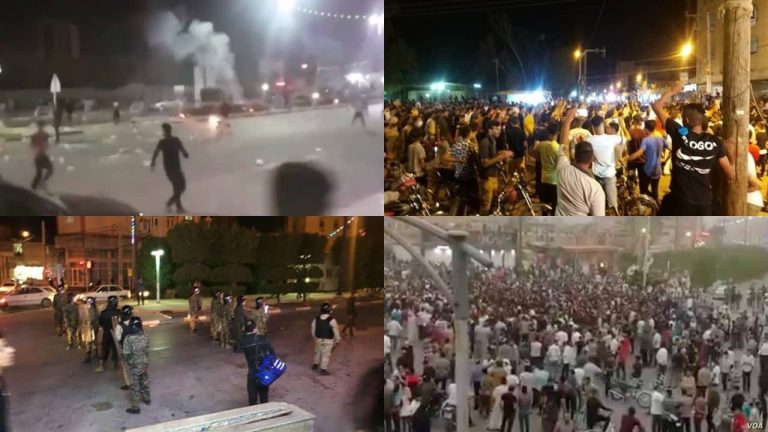 Protests broke out in dozen cities in Khuzestan province, southwest Iran on Thursday night due to the water crisis.