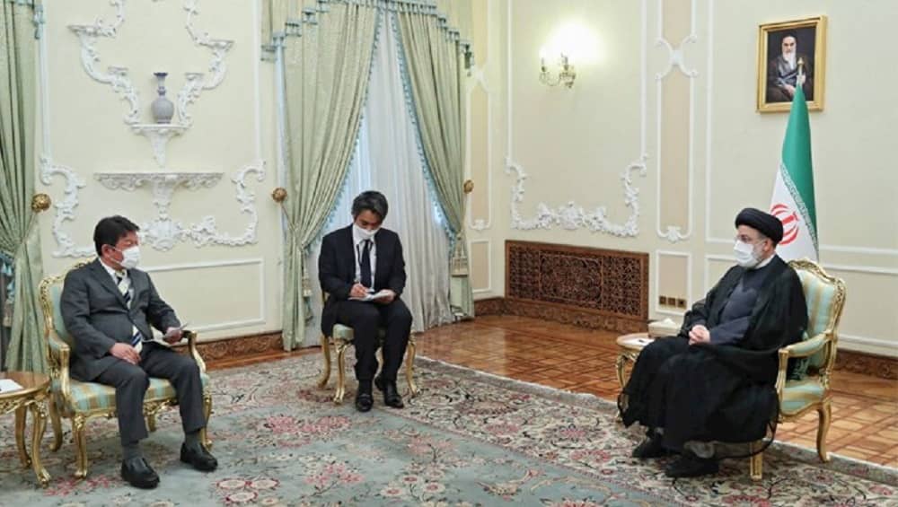 Ebrahim-Raisi-meets-Japanese-Foreign-Minister-Toshimitsu-Motegi-in-Tehran—August-2021 Ebrahim Raisi meets Japanese Foreign Minister Toshimitsu Motegi in Tehran—August 2021