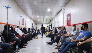 Corona Iran hospital waiting hall Corona Iran hospital waiting hall