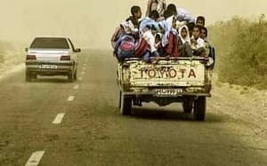 iran sistan baluchestan children pickup truck iran sistan baluchestan children pickup truck