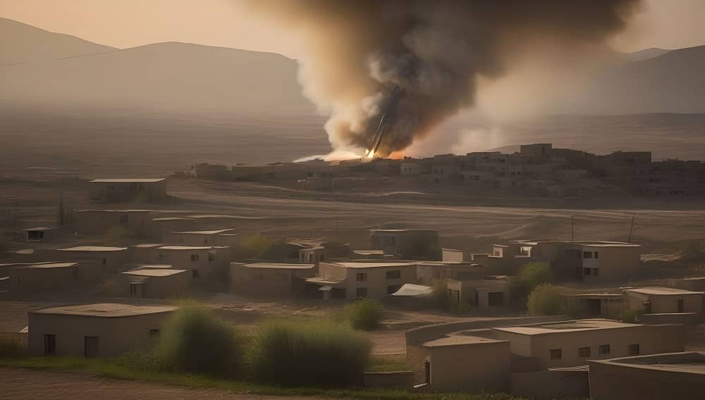 iran missile hit village ai creation