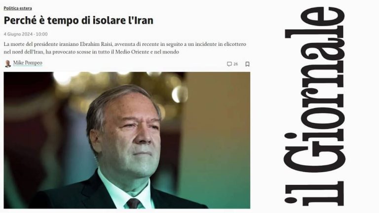 Mike Pompeo in Il Giornale: The Urgent Need to Isolate Iran