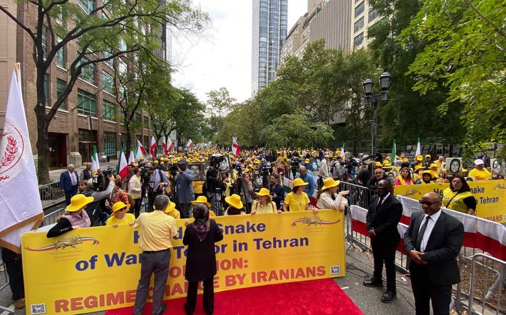 Thousands Rally in New York Against Iranian Regime During UN General