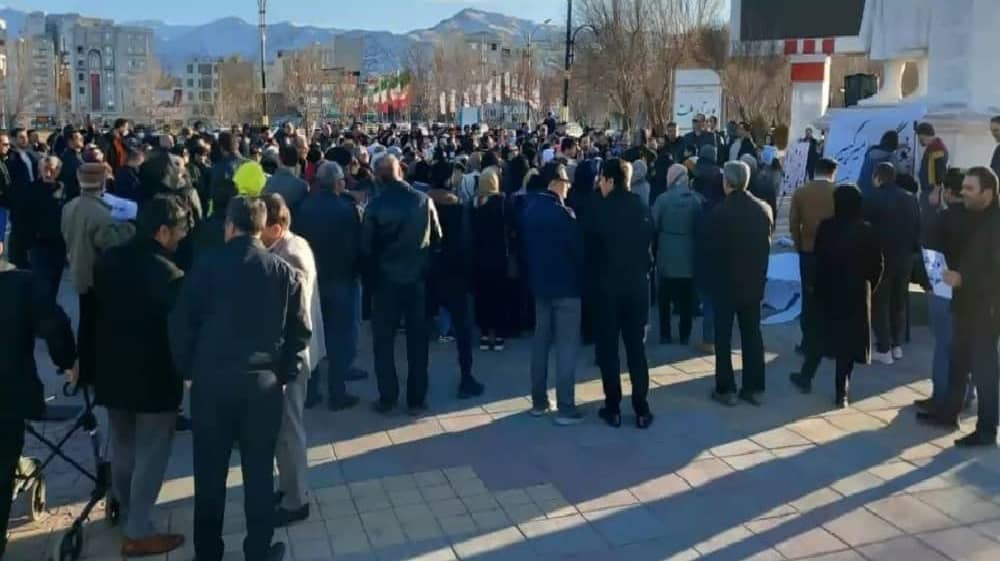 In Arak, central Iran, more than a thousand residents gathered to protest air pollution on February 4, 2025