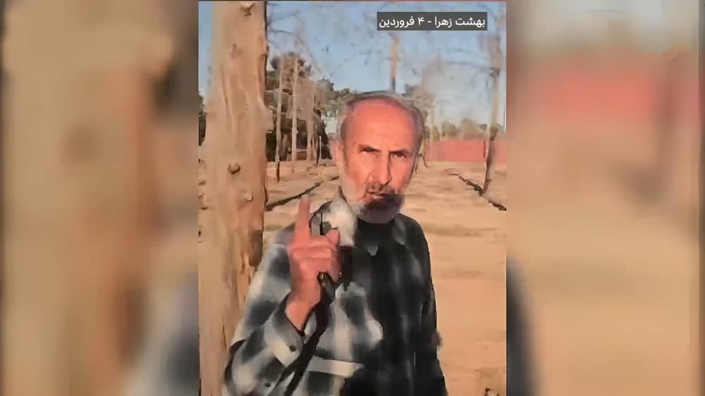 Video posted shows convicted human rights violator Hamid Noury at Behesht-e Zahra cemetery, Tehran, Iran's capital
