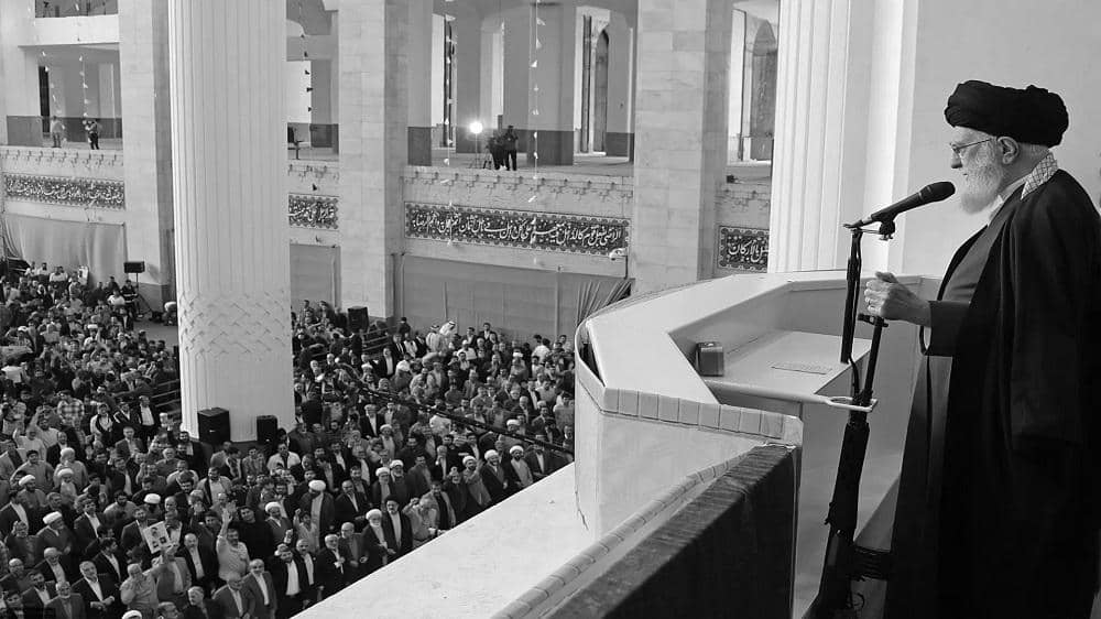 The Iranian regime's Supreme Leader Ali Khamenei delivers his Eid al-Fitr speech in Tehran on March 31, 2025
