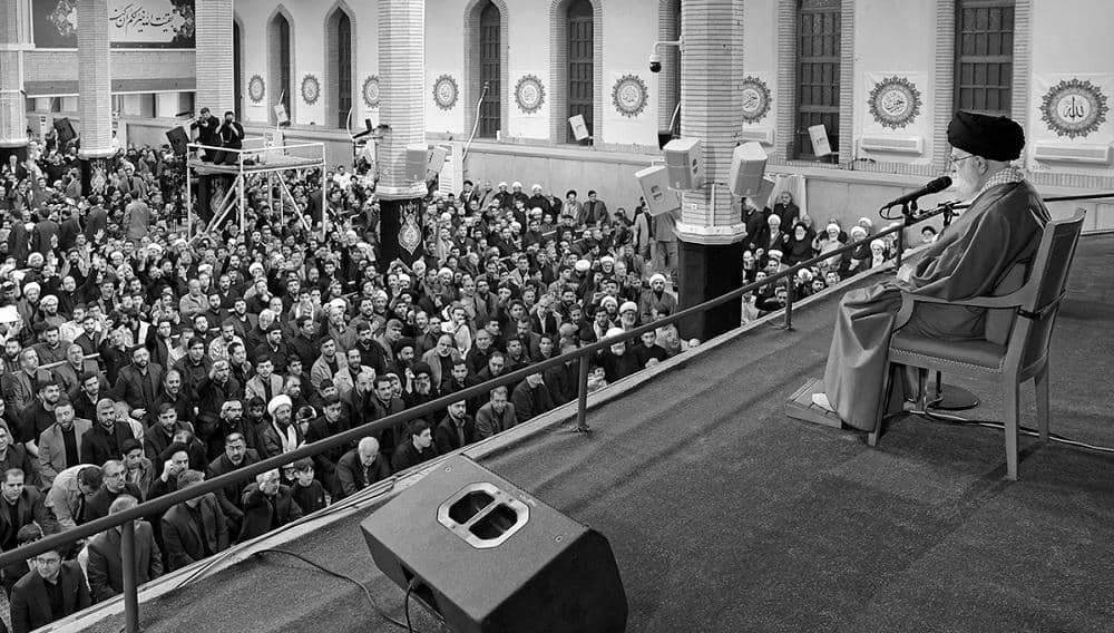 Iranian regime's Supreme Leader Ali Khamenei addressed his followers on March 21, 2025, in Tehran, Iran's capital