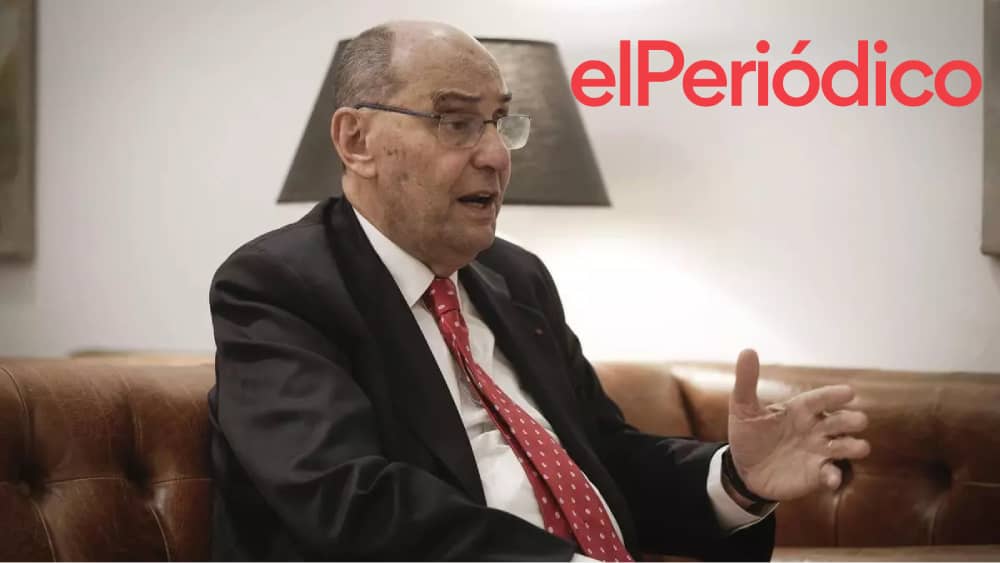 Former EU Parliament Vice President Dr. Alejo Vidal-Quadras during an interview with El Periódico in April 2025