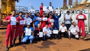 Oil platform workers in Lavan and the Persian Gulf stages protest on April 24, 2025