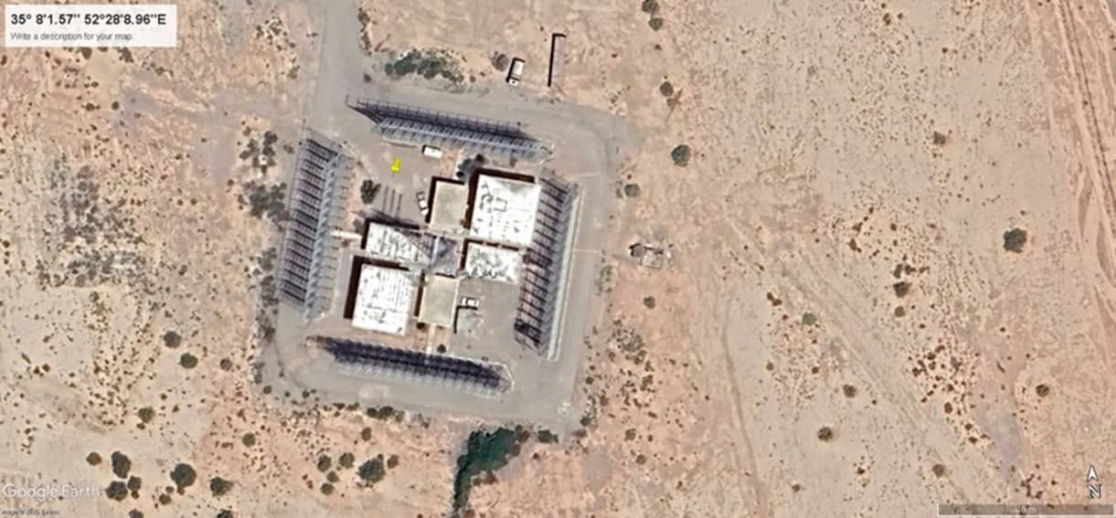 Aerial photo of the South Garmsar radar site