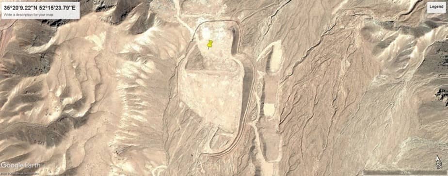 Aerial photo of the first section of the site during excavation, 2009