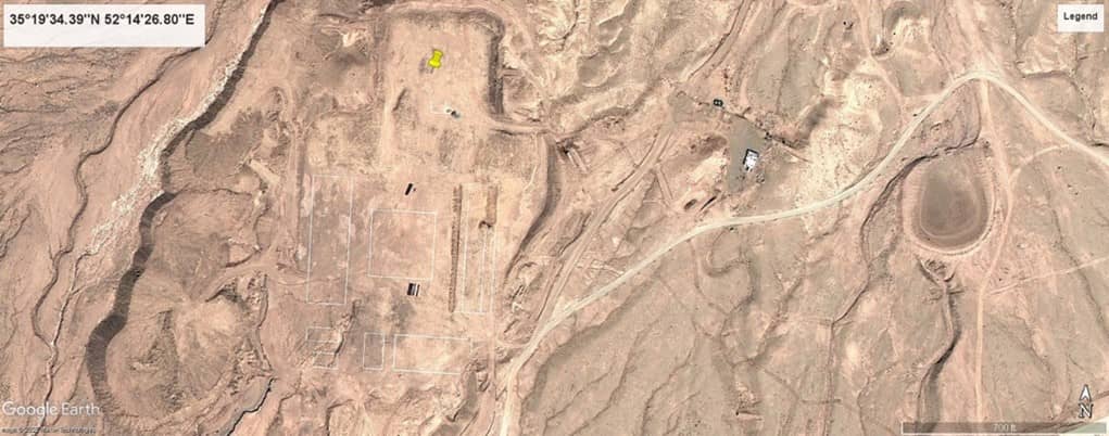 Aerial photo of the second section of the site during excavation, 2009