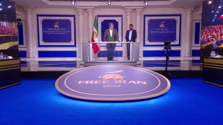 German MP Carsten Müller addresses an NCRI conference on May 31, 2025