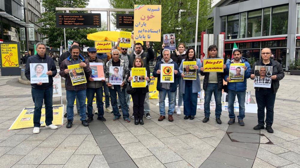 Stuttgart Rally Condemns Iran’s Regime and Demands Abolition of Death Sentences for Behrouz Ehsani and Mehdi Hassani
