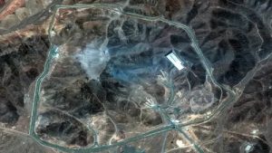Satellite image of Iran’s Fordow nuclear facility, located in the mountainous region near Qom, central Iran