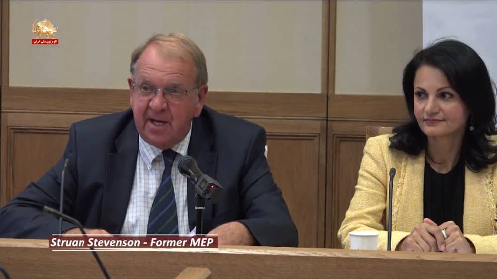Former MEP Struan Stevenson addresses UK Parliament meeting on July 16, 2025