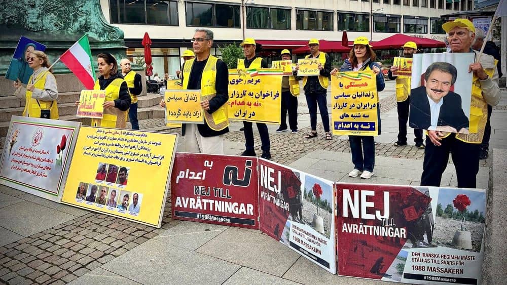 Gothenburg, July 8, 2025: MEK Supporters Rally in Support of the ‘No to Executions Tuesdays’ Campaign