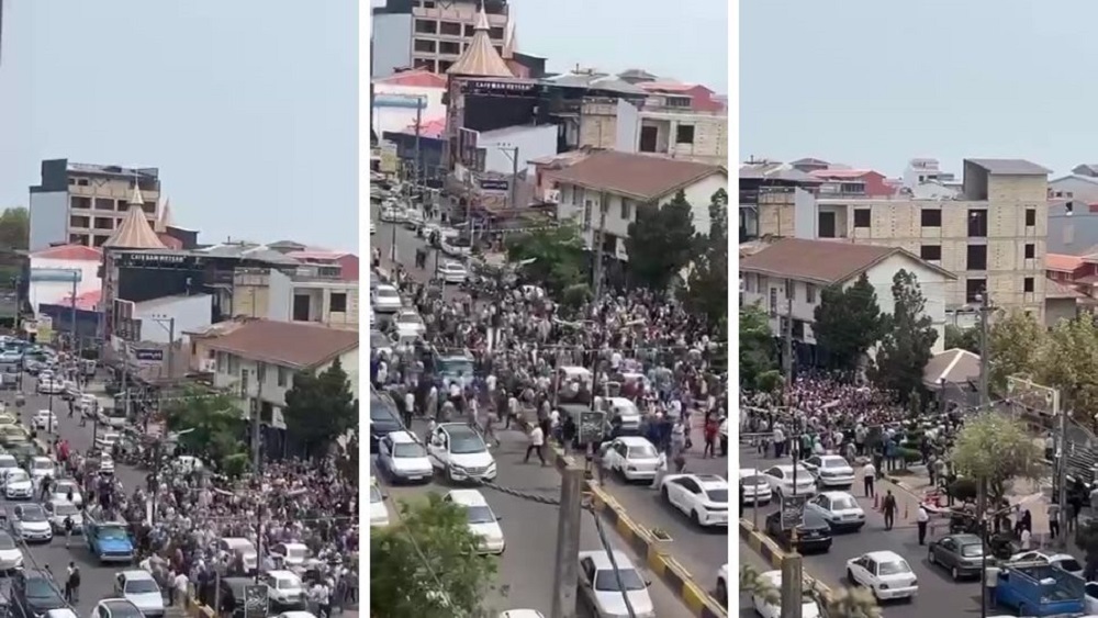 Locals in Khomam, Gilan province, took to the streets, protesting chronic and debilitating water and electricity cuts- July 29