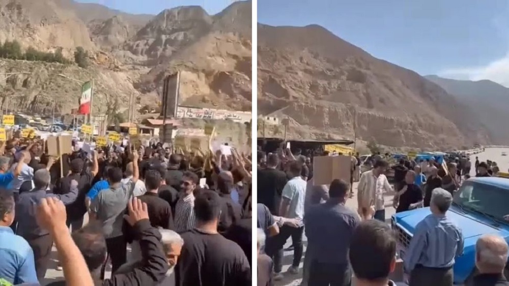 Protest in the city of Baladeh, Mazandaran Province - July 25, 2025