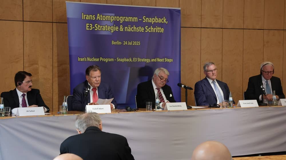 Speakers at the Berlin Conference held on July 24, 2025, in Berlin, Germany