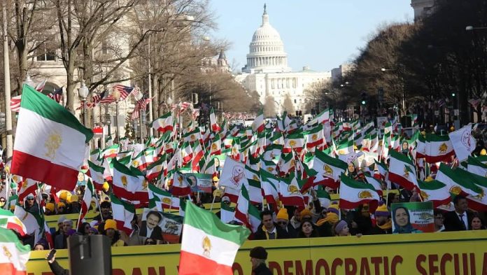 Supporters of the Iranian Resistance in the United States held a rally in Washington, D.C., on March 8, 2025